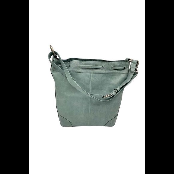 Frye Leather Melissa Drawstring Hobo Bag Sky - Picture 2 of 4